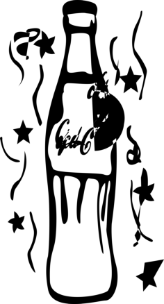 Cocacola 5 Sticker Outline Svg File, Free Vectors File